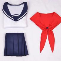 Žaidimas Yandere Simulator Ayano Aishi Cosplay Kostiumai Perukas Osana Najimi Mergaitės Mokyklos JK Uniforma Jūreiviška Marškinė Sijonas Suknelė Drabužiai M red