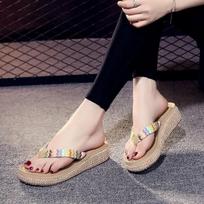 Batai moterims Šlepetės Aukštos platformos basutės paplūdimiui Moteriškos šlepetės Šlepetės Flip-flops Natūrali oda Patogūs ir Elegantiški Dizainerio Prabangūs 41 gray