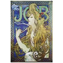 Alphonse Mucha Plakatas Pin-up Merginos Metalinė Skardinė Ženklas Meno Tapyba Dekoratyvinės Sieninės Lėkštės Barui Kavinei Svetainei Namų Sienų Dekoras 40x30cm beige