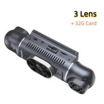 4 kanalų vaizdo registratorius HD 1080P automobilinis DVR WiFi 4 kameros automobilinis vaizdo įrašymo įrenginys naktinio matymo parkavimo monitorius ciklinis įrašymas 3 Lens + 32G Card juoda