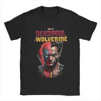 Originalus  Deadpool & Wolverine Marškinėliai Vyriški Ir Moteriški Medvilniniai Madingi Marškinėliai Trumpomis Rankovėmis Drabužiai Vasarinė Striukė L gray