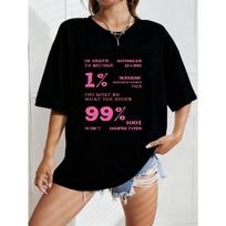 Balta Oversize marškinėliai su rožiniu sėkmės motyvaciniu užrašu, skirti kasdieniam dėvėjimui ir gatvės stiliui XXXXL juoda