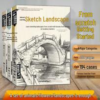 3-Book Sketching Set: Beginner's Guide to Sketching, Quick Sketching & Landscapes None white