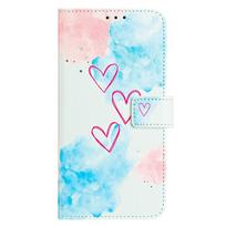 Coloured Drawing Wallet Case for vivo V70 V60 V50 Lite V60E V50E Y21D Y29 Y29S Y31 Y39 Luxury Stand Card Slots Flip Phone Cover vivo Y39 5G white