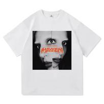 Lady Gaga Mayhem Unisex Clothing Tee Shirt Homme New in Top  Tees Unisexs short sleeve Round Neck Printing Pullover TShirt 50523 4XL gray