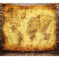 Vintage World Map Wall Tapestry 230x180 multi