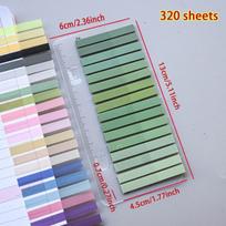Gradient Pet Transparent Index Sticky Notes For Note Taking 1pcs žalia