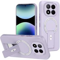 Xiaomi Redmi Note 15 Pro Magnetic Skin-Feel Case with Stand for Note 14 Pro Redmi Note 14 Pro [4G] violetinė