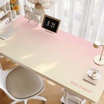 Waterproof Desk Pad Non-Slip Large Table Mat Mouse Blotter Pad Desk Mat  Desk 40x80cm-pink yellow beige