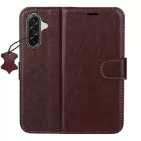 TFO Smart Luxe leather case for Samsung Galaxy S25 FE / S26 FE brown