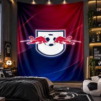 Sieninis gobelenas RB Leipzig Futbolo spaudinio audinys svetainei, miegamajam, namų dekoravimui 130cmx150cm