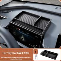 Skirta Toyota RAV4 2026 Silikoninė prietaisų skydelio ekrano laikymo dėžutė Organizatoriaus dėklas Interjero neslystantys Automobilio priedai B gray