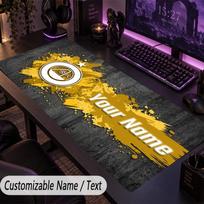 Custom Text Big Mousepad, Extended Desk Pad For Laptop Work GameAberdeen FC 30cmx60cm orange