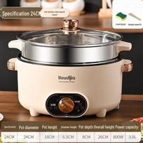Compact Multi-Function Electric Cooker: Rice, Noodles, Steam, and More