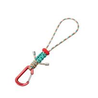 Zinc Zinc Alloy Beverage Lanyard Braided Rope Paracord Keychain Portable Water Bottle Lanyard  Camping žalia
