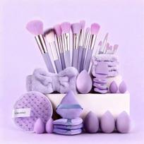 33-Piece Beauty Makeup Tool Beauty Blender Soft Sponge Puff gray