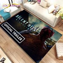 „Silent Hill“ siaubo filmų žaidimų zonos kilimėlis, kilimas svetainės miegamojo sofos durų kilimėliui dekoruoti, „Kid Play“ neslystantis grindų kilimėlis 40x60cm(15x23in) gray