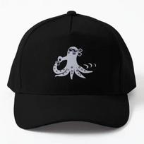 Drinking Busy Octopus  Baseball Cap Hat Bonnet  Solid Color Casual Sun Printed Outdoor Sport Summer Mens Casquette Snapback Fish Black black