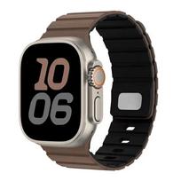 Silicone Strap Magnetic Band for Apple Watch 46mm Ultra 3 49mm 46mm 45mm 44mm 41mm 42mm 40mm for iWatch Series 11 10 9 8 7 6 SE3 42 44 45 46 49mm gray