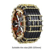 Automobilių sniego grandinės 6 vnt. Sniego ir ledo padangų traukos grandinės su stipria sukibimo jėga, skirtos sniego ir ledo smėliui. black