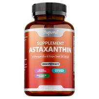 Buporai Astaxanthin Dietary Capsules, Containing Lycopene and Grape Seed Extract, Daily Nutritional Supplement 120*1 brown