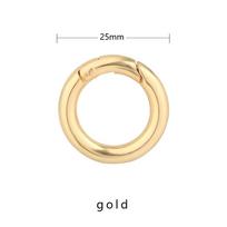 5PCS Zinc Alloy Spring O-Ring Buckle Hooks Bag Belt Snap Clip Carabiner Purses Plated Gate Round Push Trigger Outdoor Tools beige