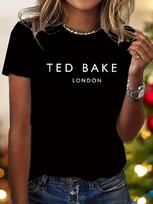 Tedbake London Šis minkštas, tampus, grafinio rašto marškinėlis unisex tinka kasdienai, su apvalia iškirpte ir trumpomis rankovėmis. Galimas įvairių spalvų. XL black