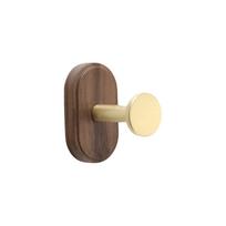 Practical No Drilling Suction Cup Hook Self-Adhesive Reusable Wall Mount Hook Solid Wood Heavy Duty Wood Hook Door Hanging