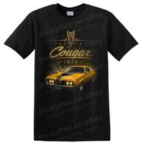 1970 Mercury Cougar Classic Car T Shirt Vintage Muscle Car Graphic Tee Gift Art L black