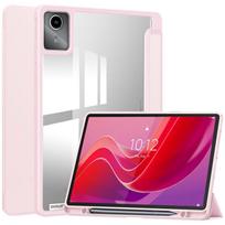 Lenovo Tab M11 Clear Acrylic Back Case with Stylus Holder - Pink