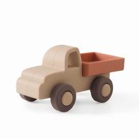 BPA Free Teething Car Food Grade Baby Silicone Car Silicone Teether Toy  Teething Babies Beige Truck