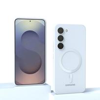 Skirta Samsung Galaxy magnetinis dėklas S25 FE S25 S24 S23 S22 S21 S20 FE S25 Plus S25 Ultra Magnetinis Skystas Silikonas Atsparus Smūgiams Telefonas balta