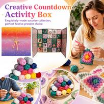 Yarn Crochet Advent Calendar Surprise Gift Box, Holiday Countdown for Christmas One Size black