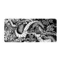 Stalinio kompiuterio pelės kilimėlis Clear Dragon Print Neslystančios tekstūros nešiojamojo kompiuterio stalviršio apsauga Biuro stalo kilimėlis Rašymo kilimėlis biurui ir namams balta