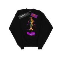 Willy Wonka And The Chocolate Factory Mens Dark Pose Sweatshirt L juoda