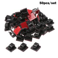 Plastic Self-adhesive Organizer Buckle Line Fixer Holder Cable Clamp Cable Clip Wire Management black