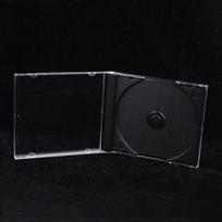 Skaidrus dugas CD dėžutė Tuščia CD dėklas PP plastiko CD dėklas CD dėklas Talpa 1-2 diskams as the picture black