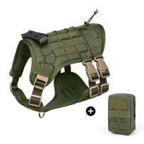 Atsparus vandeniui taktikinis šuns pavadėlis Anti-explosion Traukimo liemenė su Molle sistema vidutinio ir didelio dydžio šunims Lauko treniruotėms (as the picture,m 20-30kg)