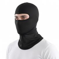 Outdoor Sports Balaclava: Cycling/Motorcycle Protective Sun Mask with Single Hole Design. One Size black
