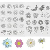 Creative Stitching Embroidery Paper Water Soluble Transfer Paper Flowers Leaf Pattern Embroidery Stabilizer DIY Handmade Sewing gray