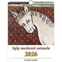 Funny Ugly Medieval Animals 2026Calendar Daily Weekly Monthly Time Management Tool  For Bedroom