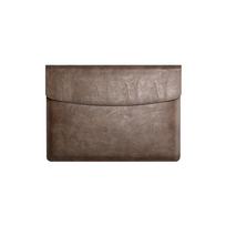 Premium Leather-Style Laptop Sleeve MacBook Air 13 14 16 Inch M1 M2 With Magnetic Flip Cover Shockproof Lining 11 A1370/A1465 gray
