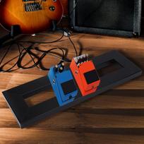 1 rinkinys efektų pedalų lenta su tvirtinimo juosta ir spaustukais elektrinei gitarai Small brown