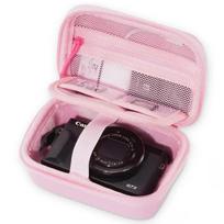 Hard Shell Digital Camera Case for Canon G7X Mark III Mark II, Sony Cybershot, PowerShot SX740, Ricoh GR III, Kodak Pixpro Case Universal rožinė