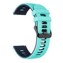 22 mm dirželiai, skirti Xiaomi Watch S3/S2/S1 Aukštos kokybės silikoninis laikrodžio dirželis, skirtas Suunto Race S apyrankei, dviejų spalvų apyrankė 22mm blue