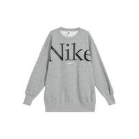 Nike raidės spaudinio apvalios apykaklės džemperis moterims Pilkas FN3655-063 M gray