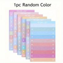 50 Sheets To Do List Sticky Notes, Multicolor Lined Sticky Notes Self Adhesive Sticky Notes Memo Pad To Do List For Office Notepad 1pc įvairiaspalvis