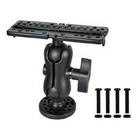 360 Degrees Rotation Fish Finder Holder Universal Kayak Plate Fish Finder Mount 1 gray