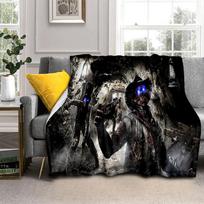 3D Call of Duty, COD žaidimas, Žaidėjo HD pledas, Minkštas metamas pledas namams, miegamajam, lovai, sofai, iškylai, kelionei, biurui, uždangalas vaikams 75x90cm gray