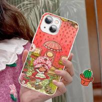 Animated S-Strawberry S-Shortcake Tempered Glass For Iphone 14 13 12 11 Pro Mini XS MAX 14Plus X XS XR Cover iphone 13pro max red